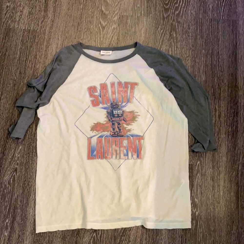 Saint Laurent baseball tee